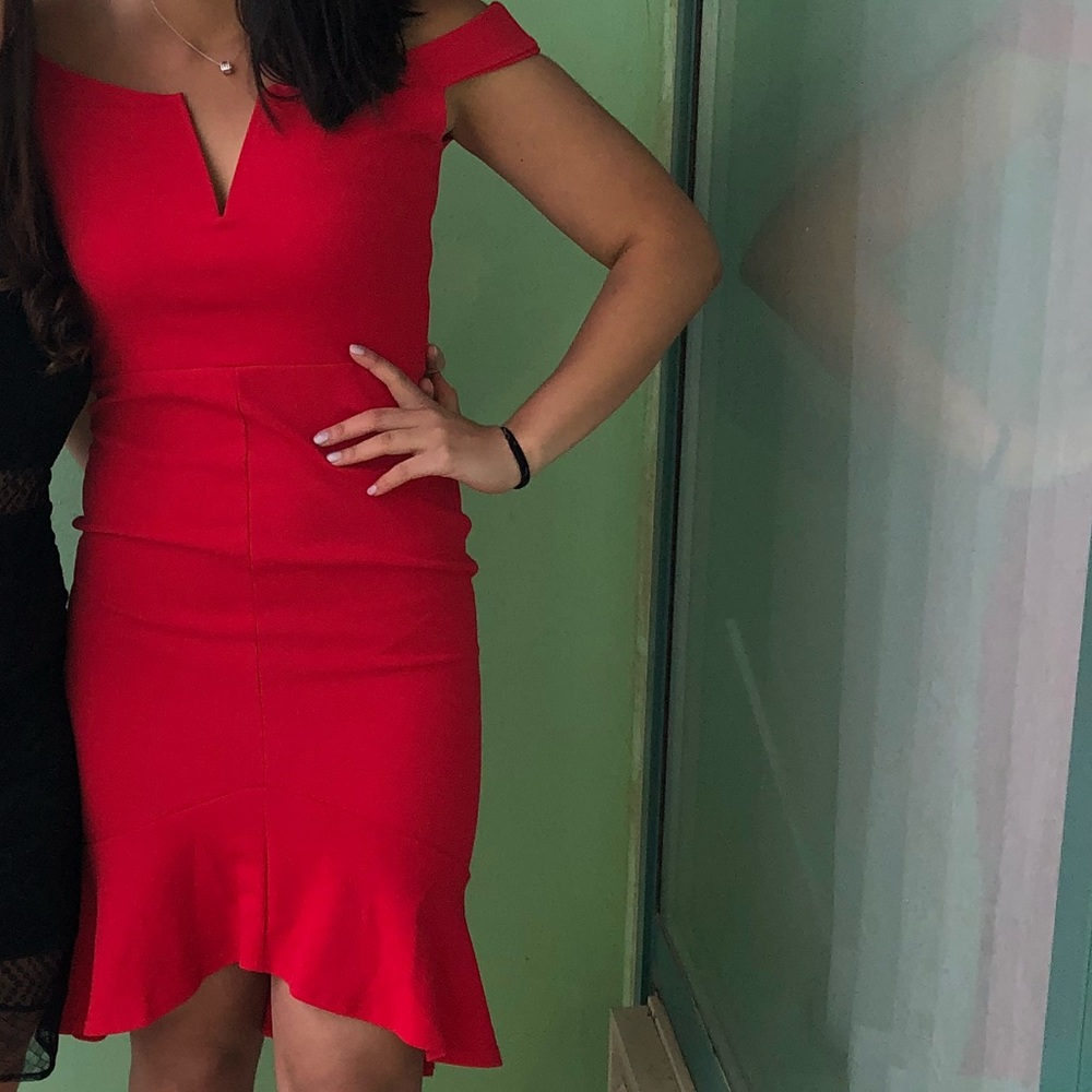 Semi formal misguided red dress